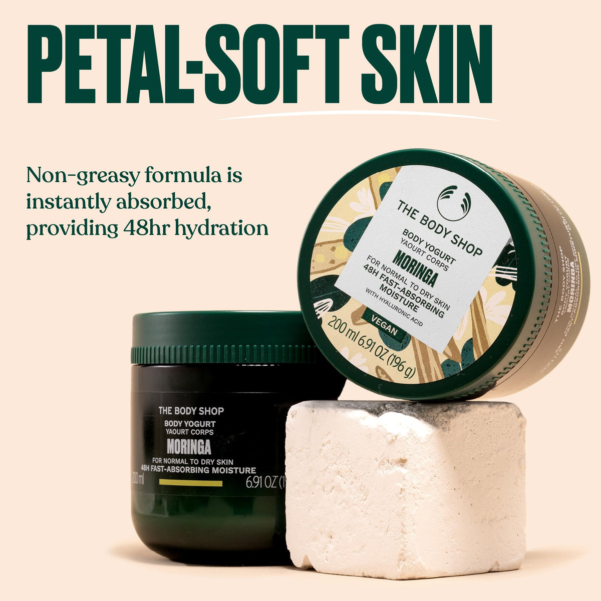 The Body Shop Moringa Body Yogurt 240g texture gel-crème