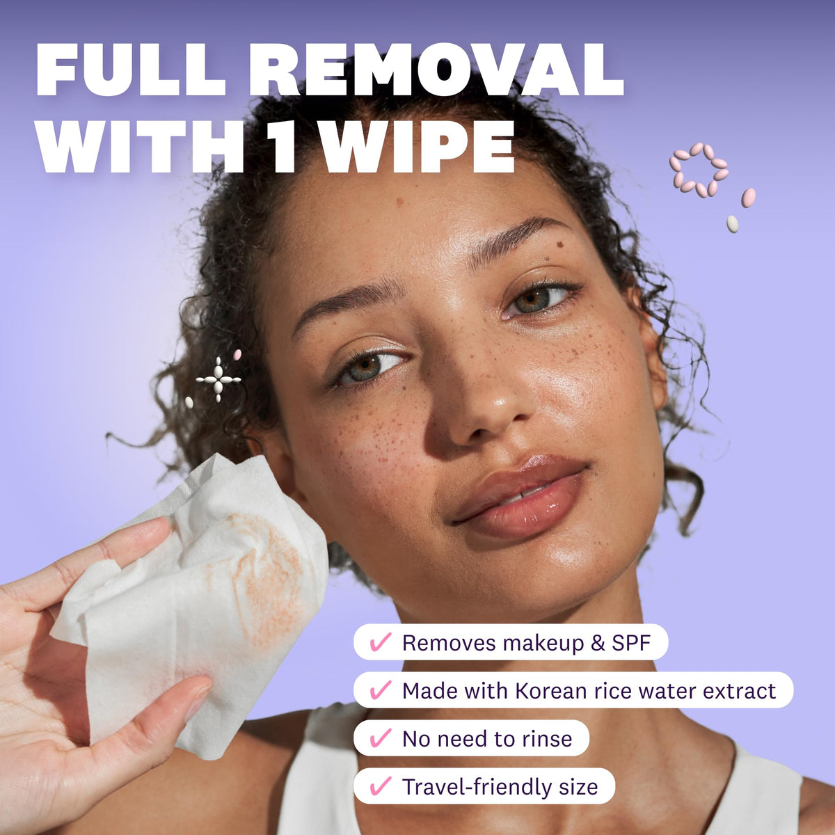The Face Shop lingettes démaquillantes Rice Water détail de la texture