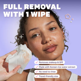 The Face Shop lingettes démaquillantes Rice Water détail de la texture