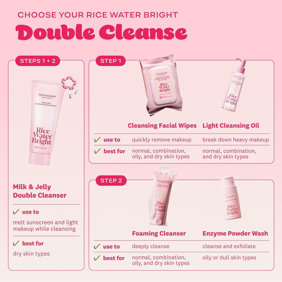 The Face Shop Nettoyant Double Action 2-en-1 avec d'autres soins de la peau