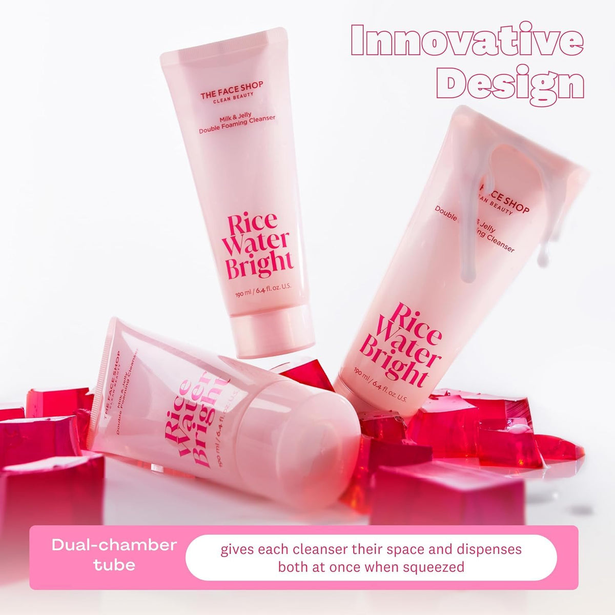 The Face Shop Nettoyant Double Action 2-en-1 en gros plan sur la texture