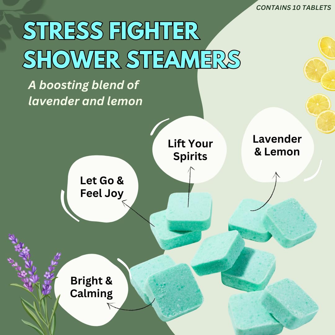 The Herbal Zen Shower Steamer en gros plan montrant la texture