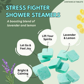 The Herbal Zen Shower Steamer en gros plan montrant la texture