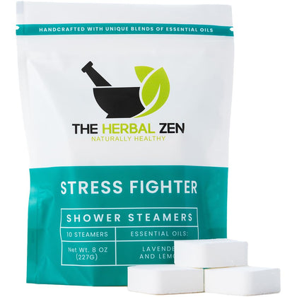 The Herbal Zen Shower Steamer paquet de 10 avec design coloré