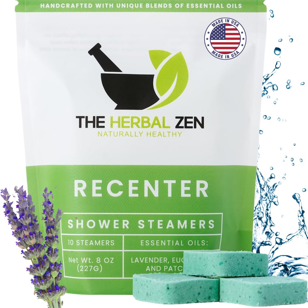 The Herbal Zen shower steamers 10 pack with eucalyptus and lavender