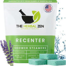 The Herbal Zen shower steamers 10 pack with eucalyptus and lavender