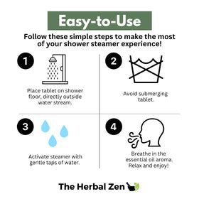 The Herbal Zen shower steamers in a gift box