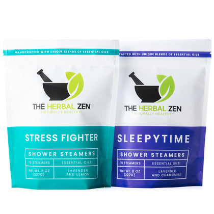 The Herbal Zen Shower Steamers pack with 20 aromatherapy tablets