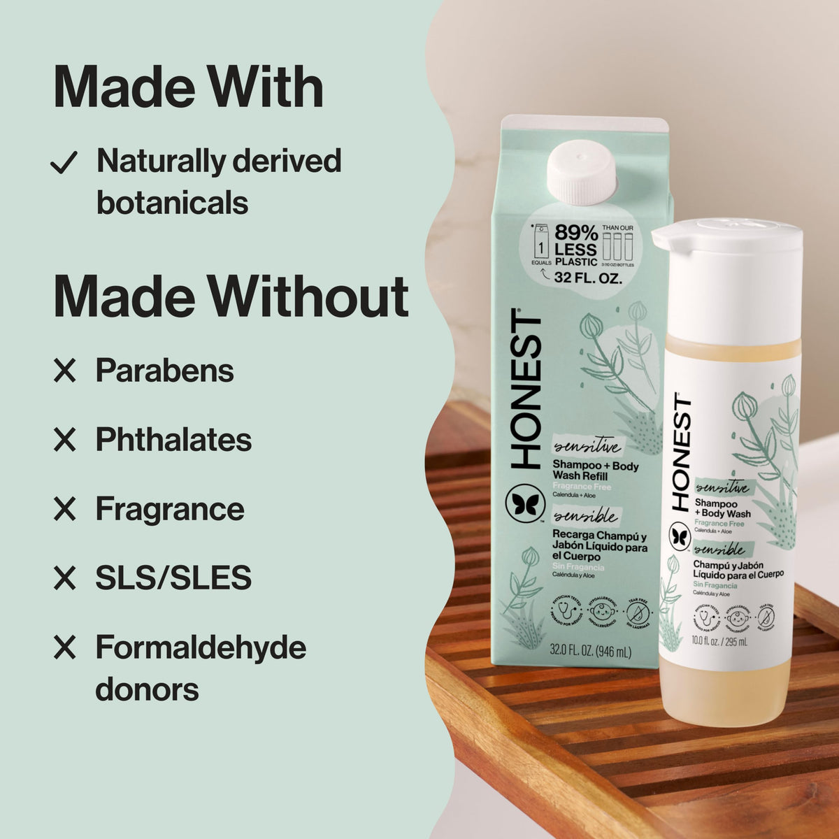 The Honest Company Shampoo & Gel Douche en mode lifestyle