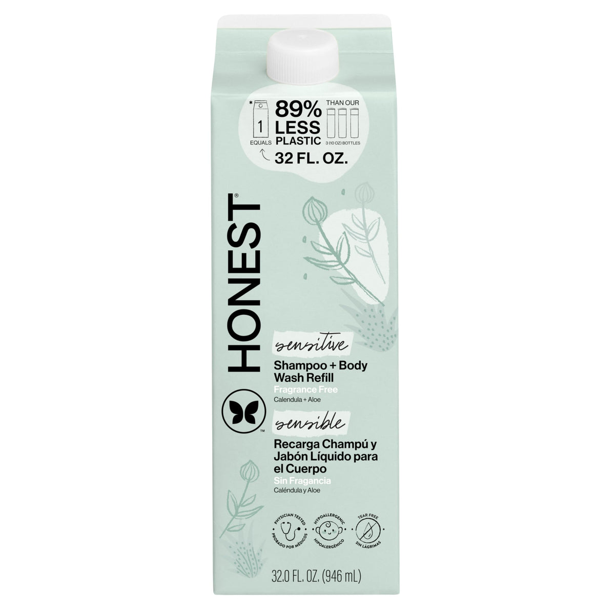 The Honest Company Shampoo & Gel Douche Hypoallergénique 1120g vue avant