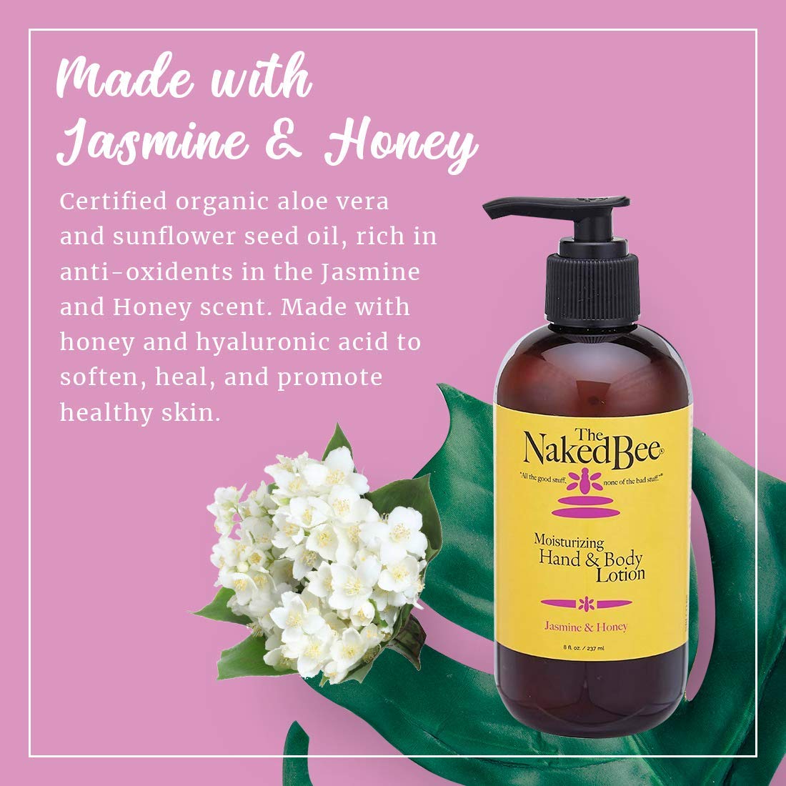 The Naked Bee Lotion Nourrissante 240 ml avec texture crémeuse sur la main