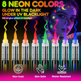 ThEast Peinture Corporelle UV couleurs vives sur des mains