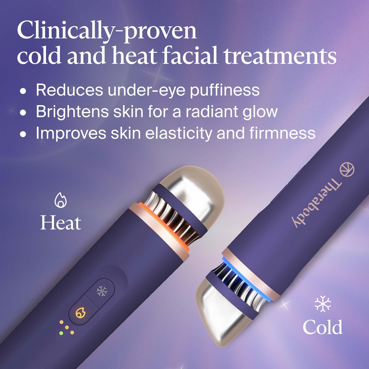 TheraFace Depuffing Wand en utilisation sur le contour des yeux