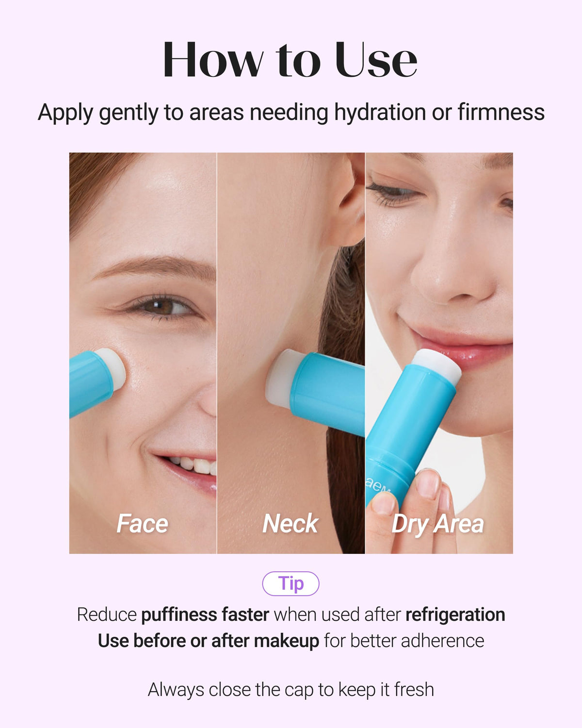 THESAEM Stick Hydratant Peptide pour les Yeux en usage quotidien