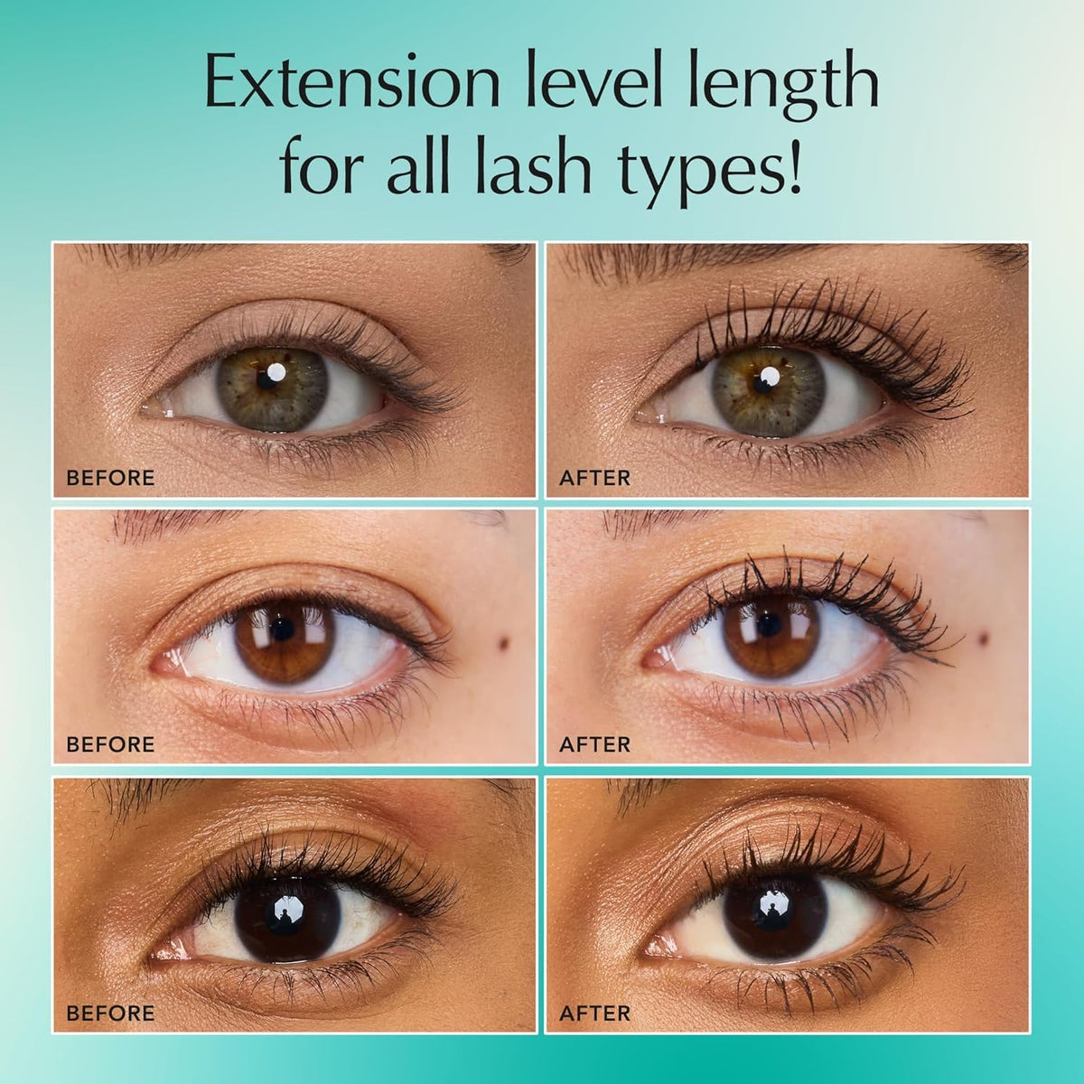 Thrive Causemetics Mascara Tubing 3 Pack avec effet avant-après