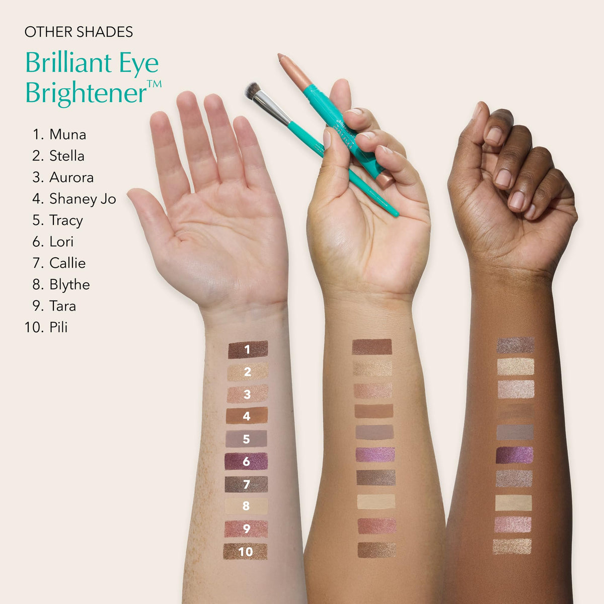 Thrive Causemetics Stick Illuminant Yeux Rose Mauve application sur la main