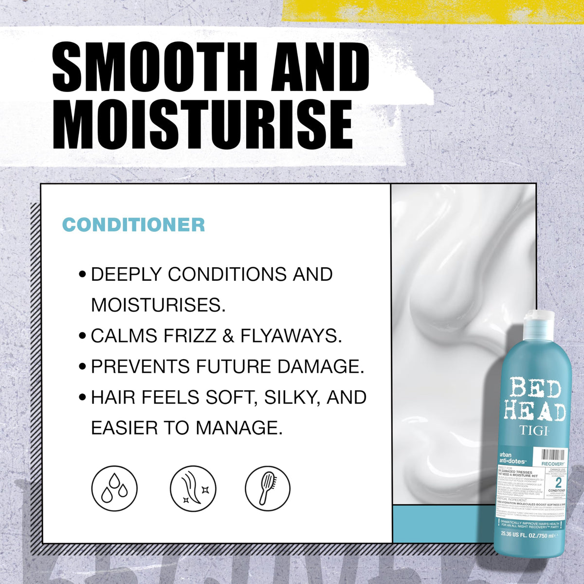 TIGI Bed Head Recovery Conditioner being applied to hair