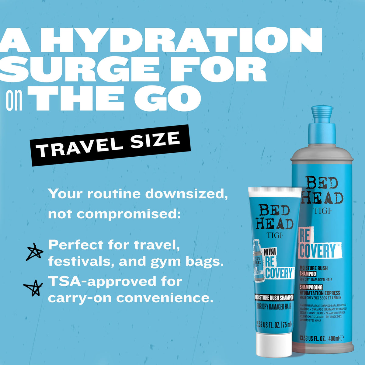 TIGI Shampoo de Récupération Mini Voyage 75ml côté