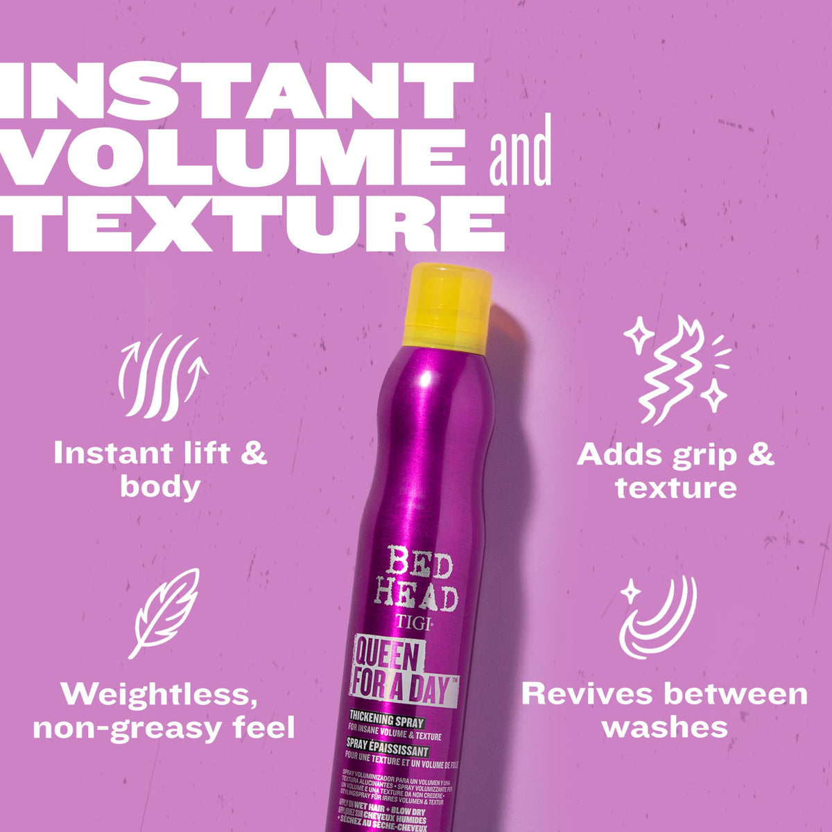TIGI Spray Volumisant Queen For A Day 300ml arrière