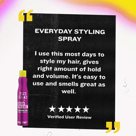 TIGI Spray Volumisant Queen For A Day 300ml avec cheveux volumineux