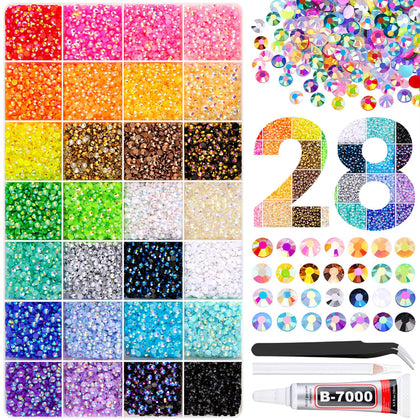 TINKRSTUFF strass en résine 34000pcs boîte avec compartiments