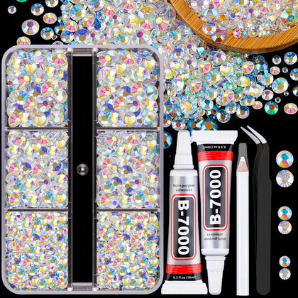 TINKRSTUFF strass Jelly Transparent AB en boîte avec six compartiments