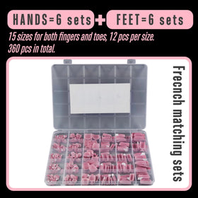 Tips d'ongles BERRY PINK portés avec des sandales
