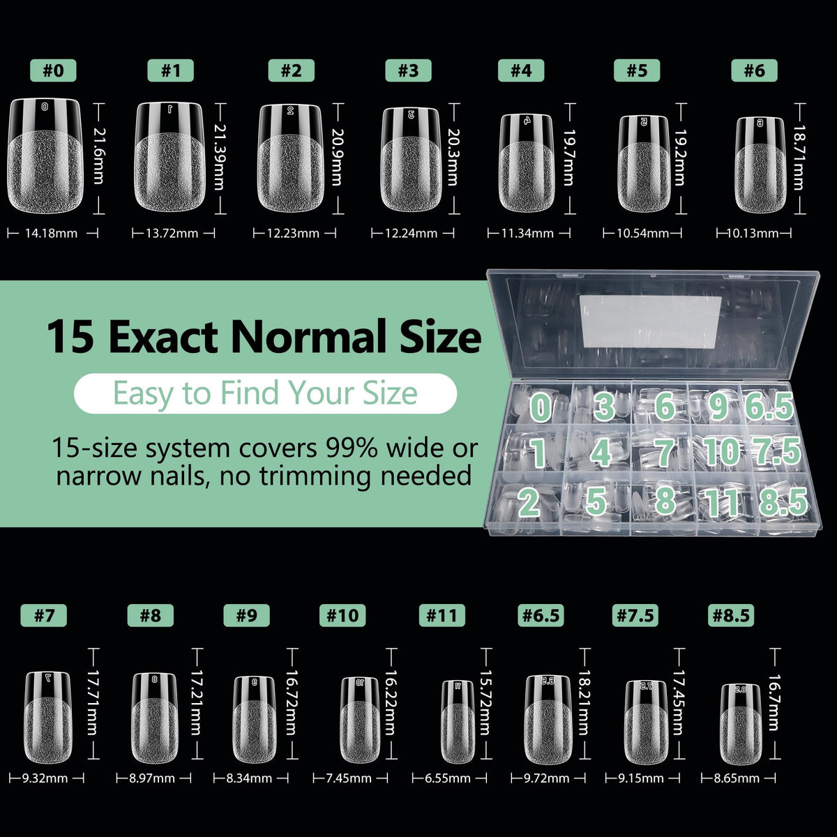 Tips d'ongles carrés LEYKOSH en usage à domicile