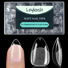 Tips d'ongles courts LEYKOSH 240 PCS transparent avant vue