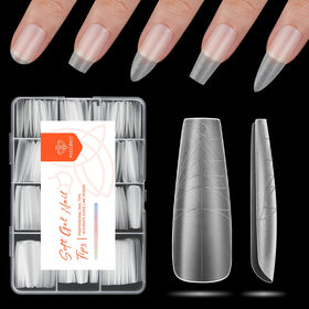 Tips d'ongles en gel coffin modelones, boîte de 216 pièces