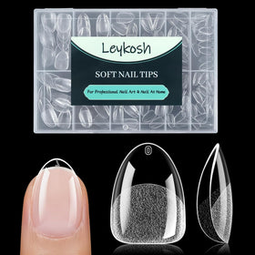 Tips d'ongles en gel LEYKOSH extra court vue avant