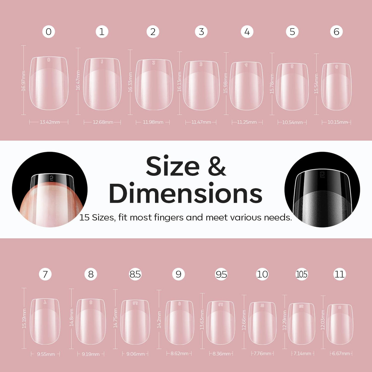 Tips d'ongles Modelones en utilisation avec gel de vernis