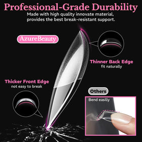 Tips d'ongles ovales AZUREBEAUTY, texture matte intérieure