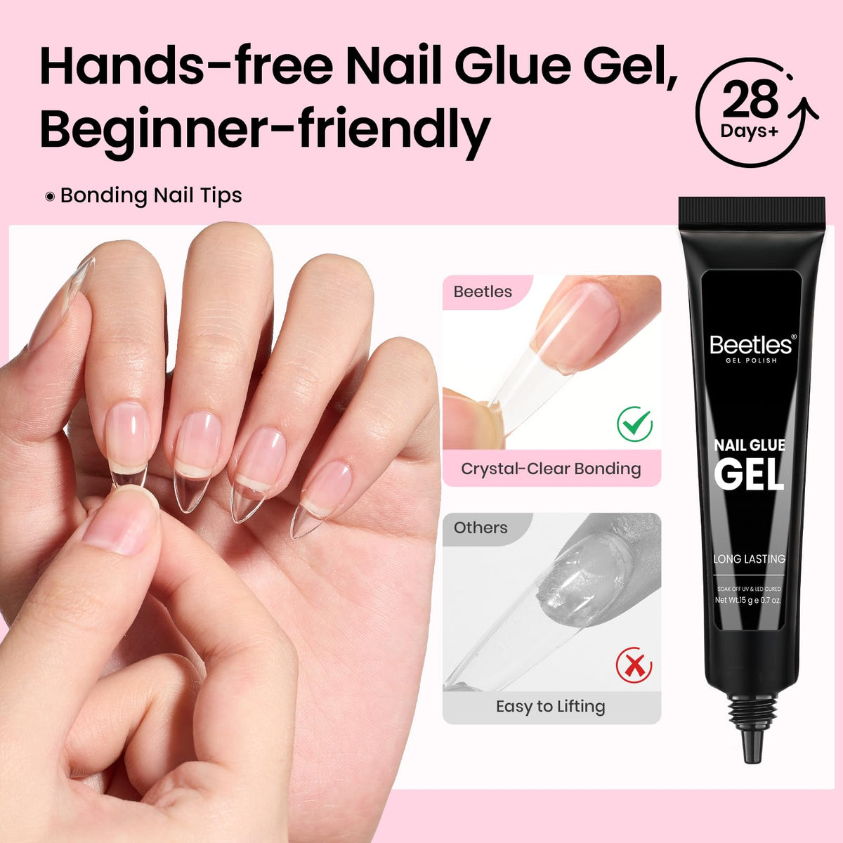 Tips d'ongles pré-numérotés du kit d'extension d'ongles beetles