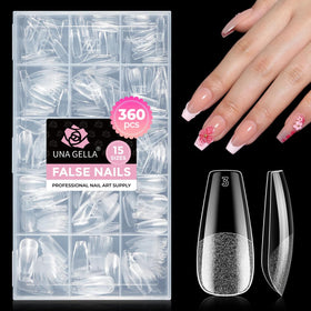 Tips ongles coffin UNA GELLA 360 pièces avec différentes tailles