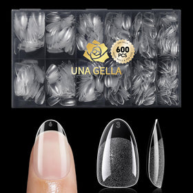 Tips ongles ovales courts UNA GELLA en gel, présentation du produit