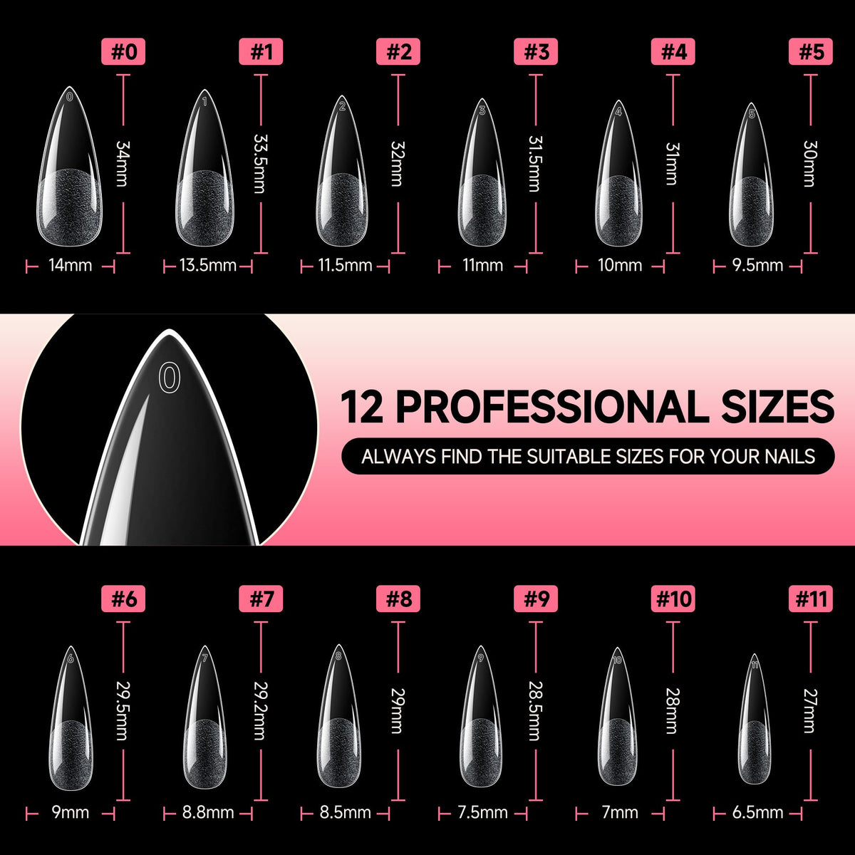 Tips ongulaires UNA GELLA à côté de vernis à ongles