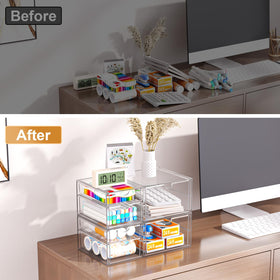 Tiroirs de rangement YFXCVSL avec des fournitures de bureau