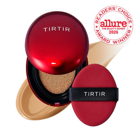 TIRTIR Fond de Teint Cushion Rouge packaging avec teintes affichées