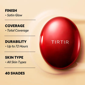 TIRTIR Mask Fit Red Cushion Foundation 22W en utilisation