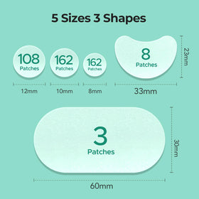 TKTK patch contourné de 33x23 mm sur la main