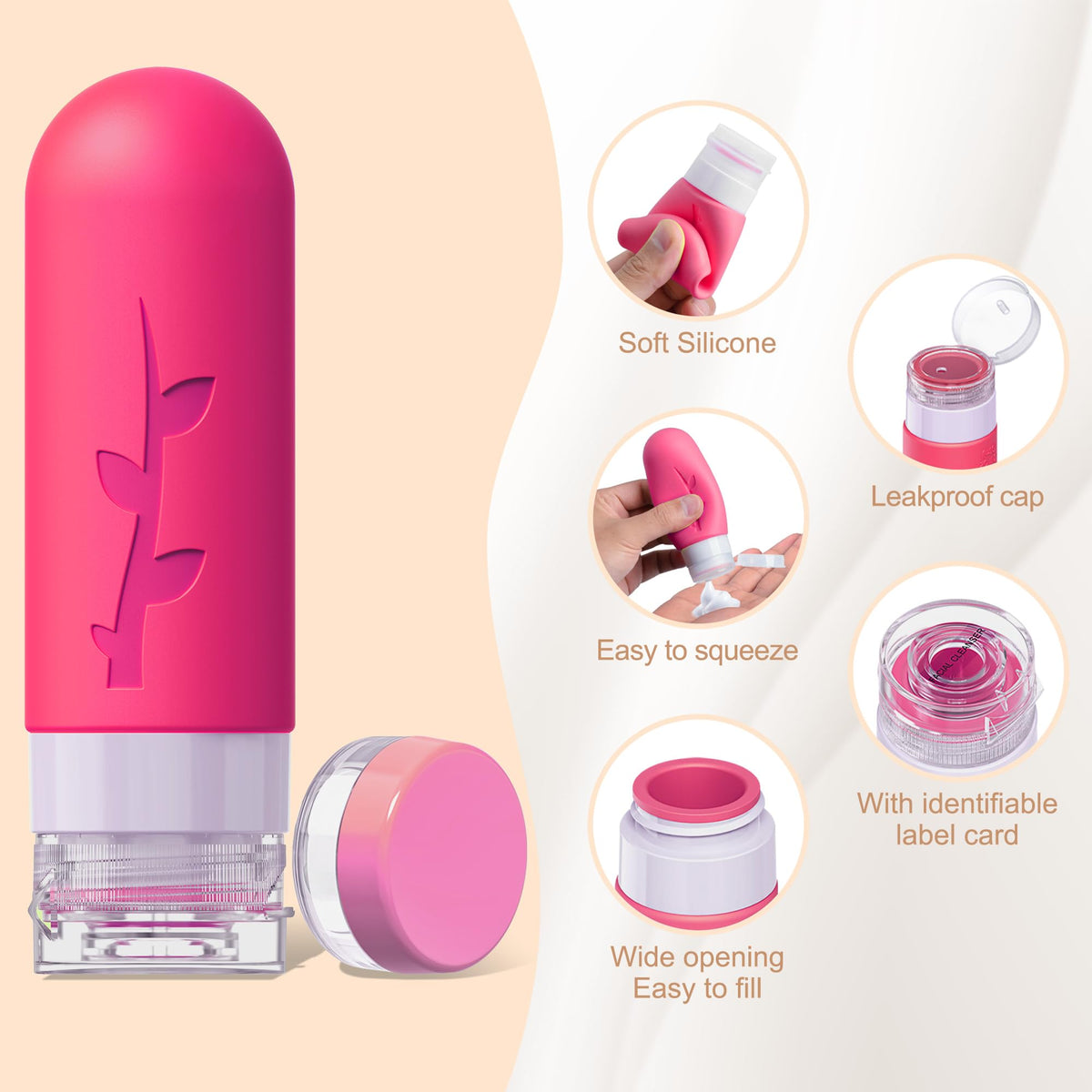 Tocelffe pots à crème 10 ml et flacons pulvérisateurs