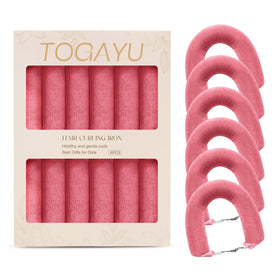 Togayu bigoudis en velours extra-larges avec écharpe en satin