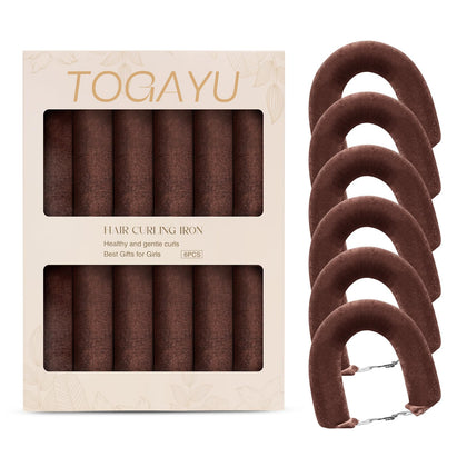 Togayu bigoudis en velours extra-larges avec foulard en satin