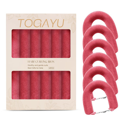 Togayu set de bigoudis en velours avec foulard en satin