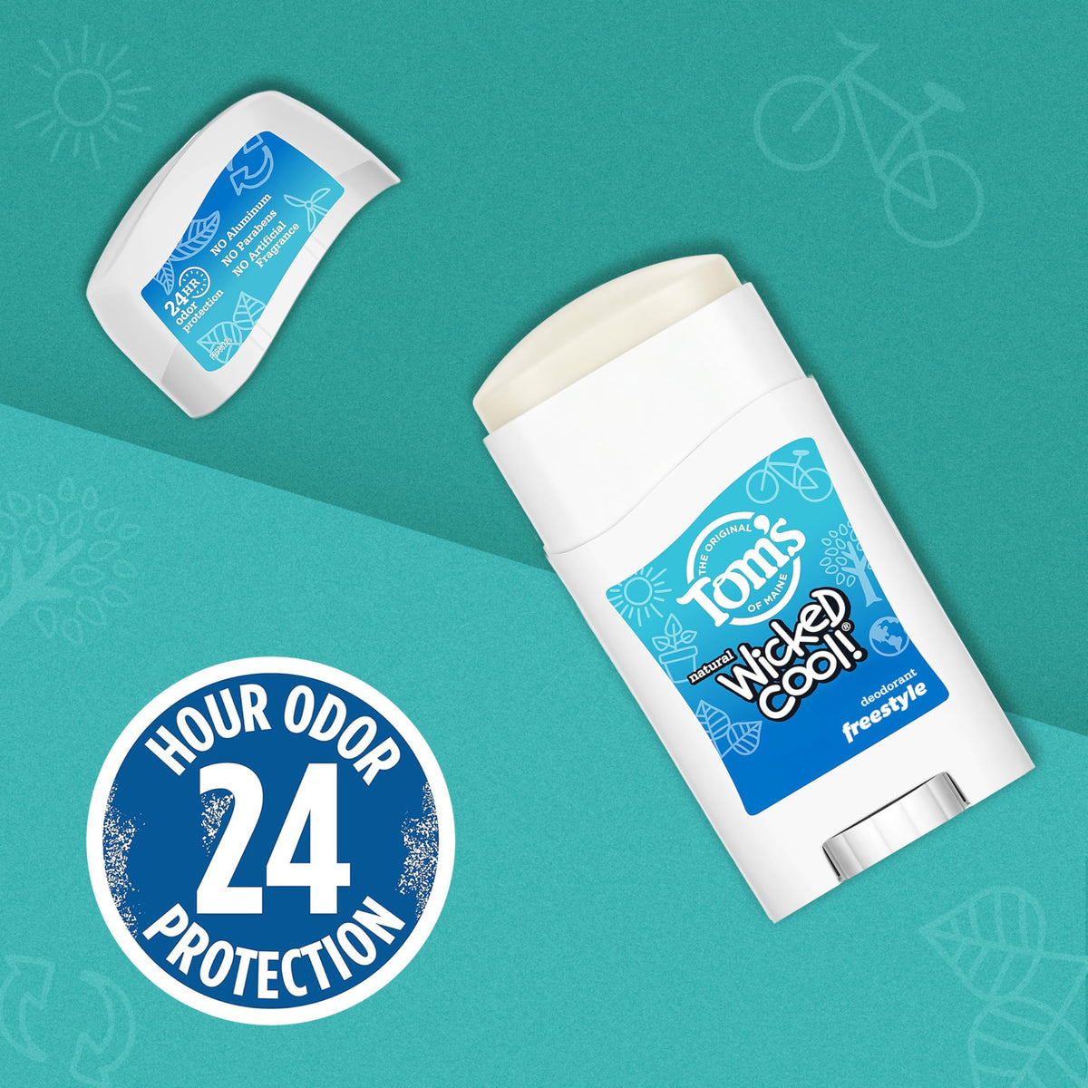 Tom's of Maine déodorant Freestyle Wicked Cool 3 pack vue de côté