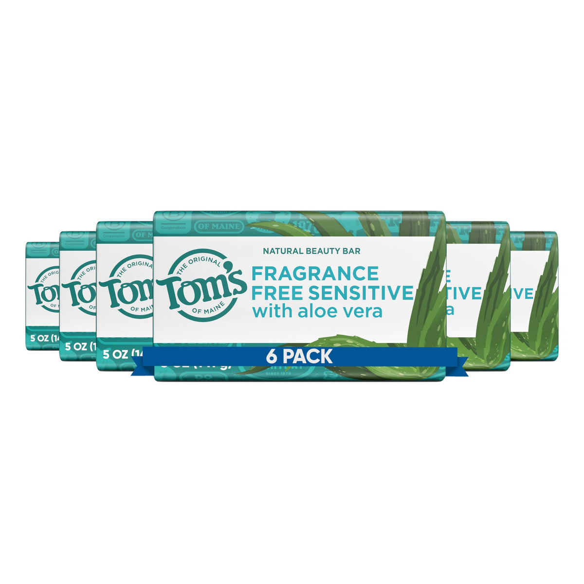 Tom's of Maine savon beauté naturel 5 oz pack de 6 barres sans parfum
