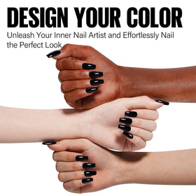 TOMICCA Vernis à Ongles Gel Noir 15ml sur un fond de table