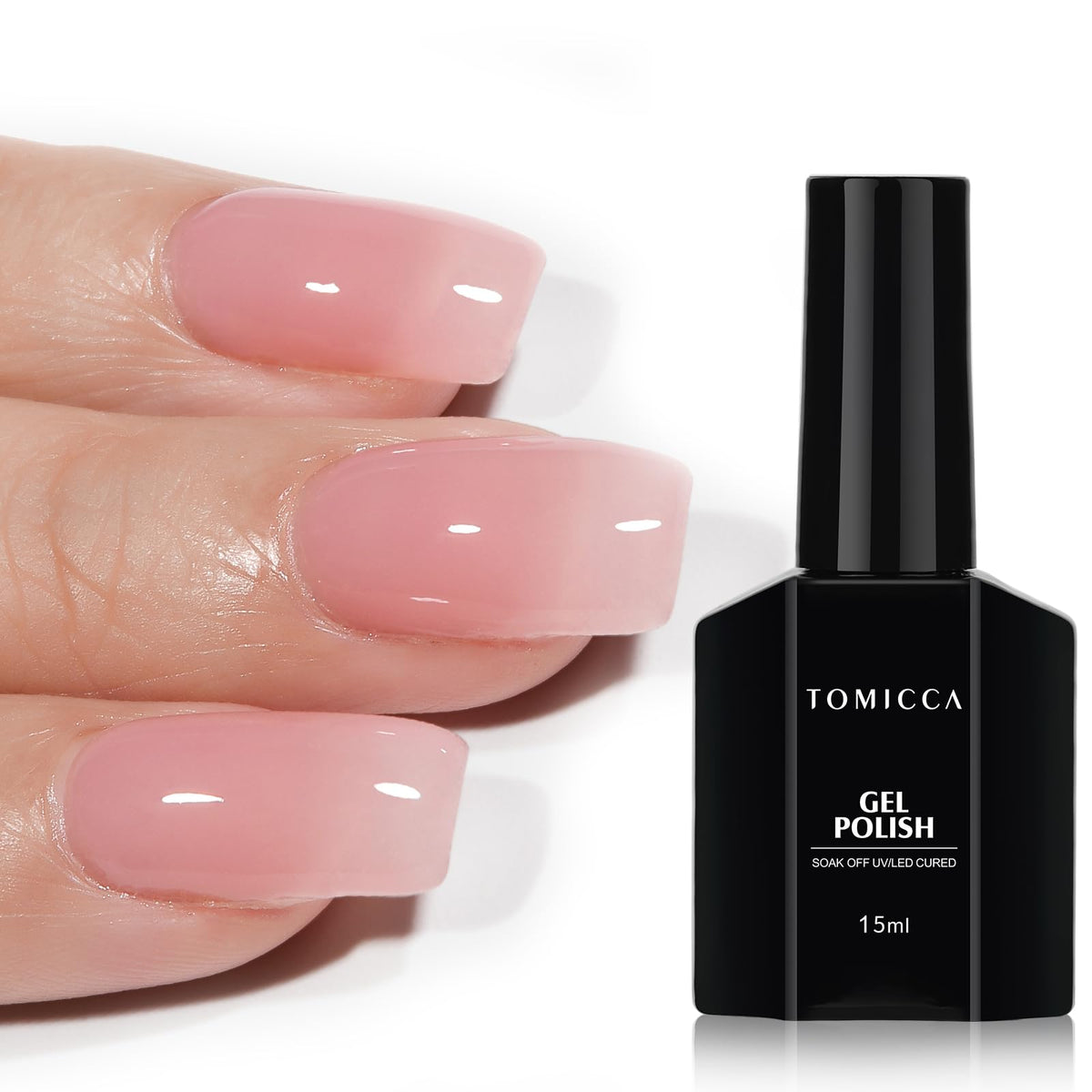 TOMICCA Vernis à Ongles Gel Rose Jelly 15ml vue de face