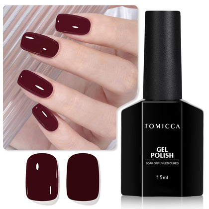 TOMICCA Vernis à Ongles Gel Rouge Cerise 15ml vue de face